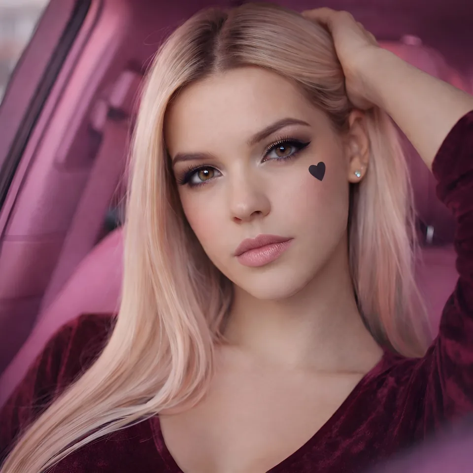 Η Roselune Everly με το πιο φωτεινό blonde new look της μέσα σε neon club ατμόσφαιρα.