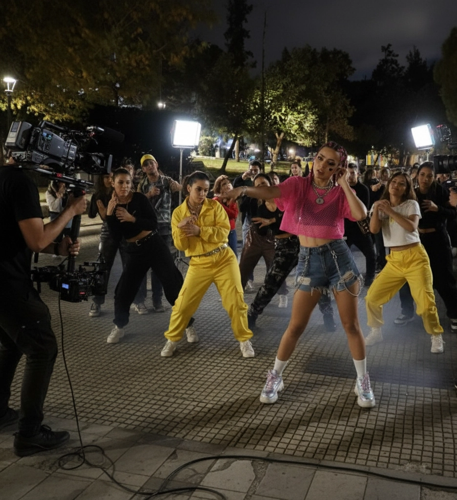 Roselune Everly Backstage of Eimai i Next Official Videoclip in Nea Penteli