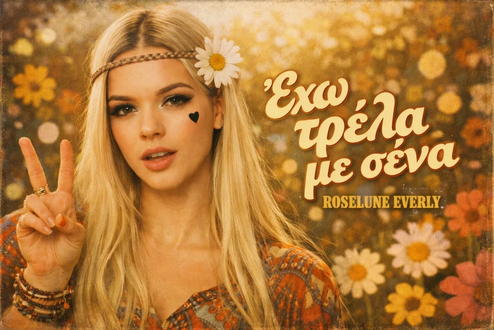 Roselune Everly in a vintage romantic visual for Exo Trela Me Sena, where an old love memory returns.