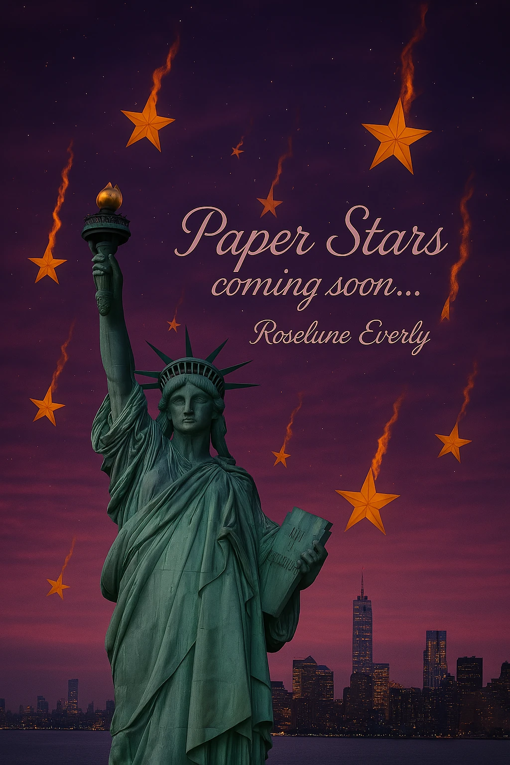Paper Stars coming soon artwork from the early Roselune Everly era.