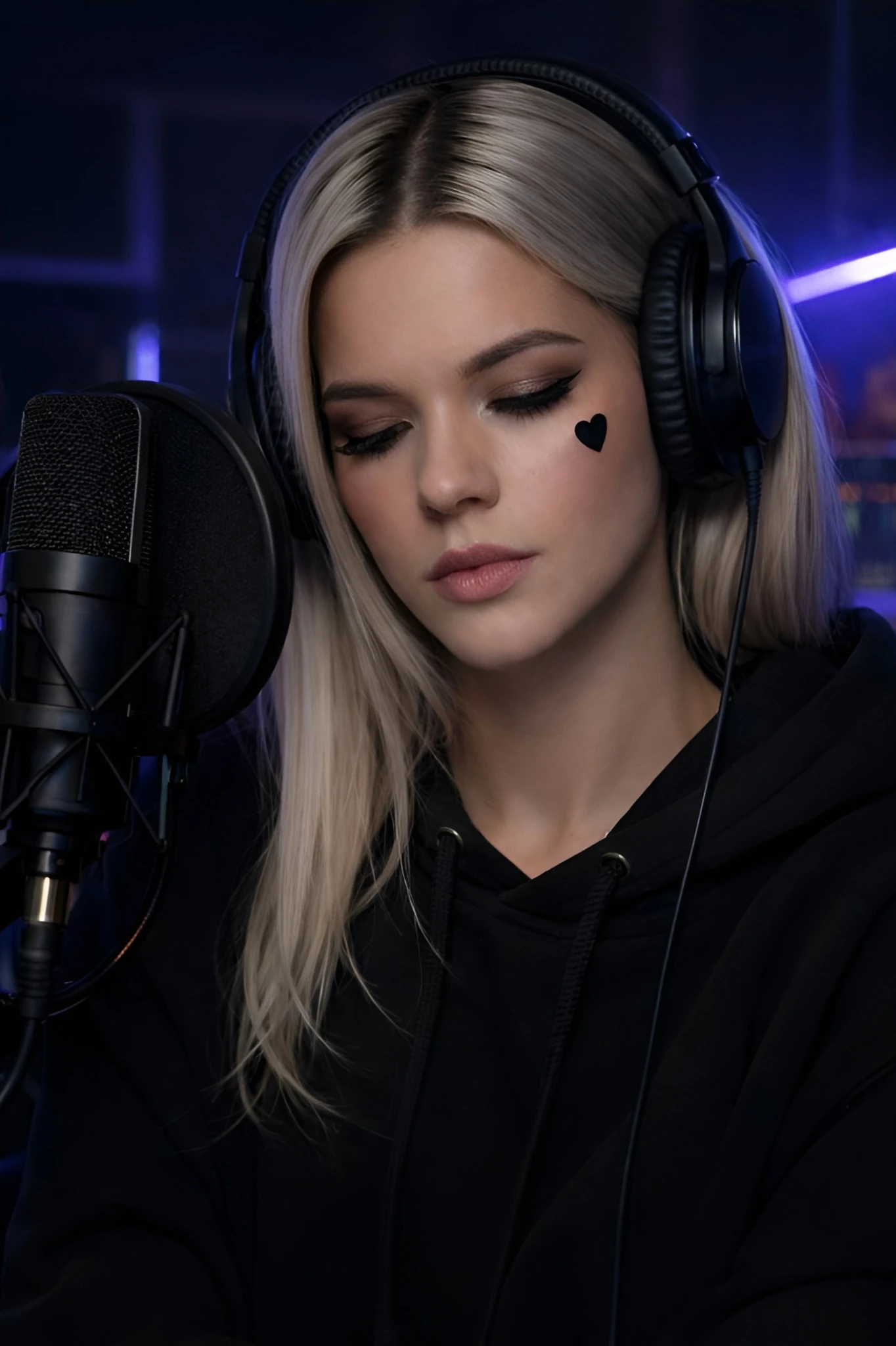 Roselune Everly in studio